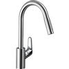 hansgrohe Focus M41 rubinetto da cucina, estraibile, orientabile, 31833000, Focus M41 cromo [Rubinetteria da Cucina > Rubinetti da Cucina]