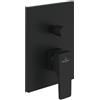 Villeroy & Boch Architectura Square miscelatore monocomando, per vasca e doccia, TVS125003000K5, Architectura Square nero opaco [Rubinetteria Bagno > Rubinetteria Doccia]