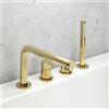 Herzbach SIRO PVD GOLD rubinetto bordo vasca, miscelatore monocomando, 30.120250.1.03, SIRO PVD GOLD oro [Rubinetteria Bagno > Rubinetteria Vasca]