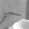 Villeroy & Boch Loop & Friends rubinetto lavabo, installazione a parete, TVZ10601200064, Loop & Friends nichel spazzolato [Rubinetteria Bagno > Rubinetteria Lavabo]