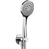Herzbach LIVING SPA set doccia con presa d'acqua e supporto, 3 tipi di getto, 11.914600.1.01, LIVING SPA; DEEP BLACK; DEEP GREY; DEEP WHITE; SIRO; SIRO PVD GOLD; SIRO GREY; SIRO WHITE; SIRO BLACK cromo [Rubinetteria Bagno > Set Doccia]