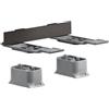 AXOR Universal Accessories set adattatore, 42870340, Universal nero cromato spazzolato [Accessori Bagno > Ricambi per Accessori Bagno]