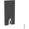 Geberit Monolith Plus modulo sanitario per WC a pavimento, 131233SJ7, Monolith Plus nero/nero cromato spazzolato [Elementi ad Incasso > Elementi Incasso per WC]
