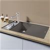 Blanco Axia lavello da cucina, 527231, III 6 S-F Axia grigio vulcanico opaco [Lavelli da Cucina > per Base Sottolavello a partire da 60 cm]