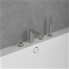 Villeroy & Boch Conum rubinetto bordo vasca, miscelatore a due comandi, TVT12700200064, Conum nichel spazzolato [Rubinetteria Bagno > Rubinetteria Vasca]