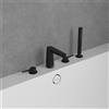Villeroy & Boch Conum rubinetto bordo vasca, miscelatore a due comandi, TVT127002000K5, Conum nero opaco [Rubinetteria Bagno > Rubinetteria Vasca]