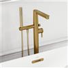 Villeroy & Boch Conum rubinetto vasca a pavimento, miscelatore monocomando, TVT12700400076, Conum oro spazzolato [Rubinetteria Bagno > Rubinetteria Vasca]