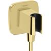 hansgrohe Fixfit Porter Q supporto doccetta con attacco per tubo flessibile, 26887990, Fixfit Porter Q oro [Rubinetteria Bagno > Prese d'Acqua]