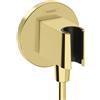 hansgrohe Fixfit Porter S supporto doccetta con attacco per tubo flessibile, 26888990, Fixfit Porter S oro [Rubinetteria Bagno > Prese d'Acqua]