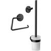 Emco Round set accessori da bagno, 439813300, Round nero opaco [Accessori Bagno > Set di accessori da bagno]