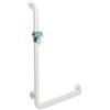 Hewi 801 asta saliscendi, con maniglia di sostegno, 801.33.2100, 801 bianco puro/acqua [Rubinetteria Bagno > Doccette / Supporti]