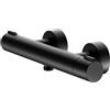 Keuco PLAN BLUE rubinetto doccia esterno con termostatico, 53926371001, PLAN BLUE nero opaco [Rubinetteria Bagno > Rubinetteria Doccia]