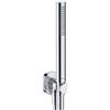 Duravit Universal set doccia con presa d'acqua e supporto, 1 tipo di getto, UV0762002010, Universal cromo/bianco [Rubinetteria Bagno > Set Doccia]