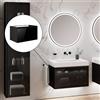 neoro n80 fumo mobile La: 80 cm con 1 scomparto estraibile, con vetro Parsol su telaio in alluminio, BN0432SG, n80 [Mobili da Bagno > Mobili Lavabo]