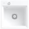 Villeroy & Boch Subway Style 50 S Flat lavello da cucina, 33552FR1HL3, Subway Style 50 S Flat bianco alpino finitura a specchio [Lavelli da Cucina > per Base Sottolavello a partire da 50 cm]