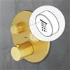 Mariner pulsante di sostituzione con simbolo: soffione doccia, RIC0009-OBSOF, Eden; Oasy oro spazzolato [Rubinetteria Bagno > Ricambi Rubinetteria Bagno]