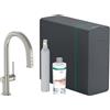 hansgrohe Aqittura M91 rubinetto da cucina sBox lite con sistema di soda e filtraggio, estraibile, orientabile, 76839800, sBox lite Aqittura M91 acciaio inox spazzolato [Rubinetti da cucina con sistema di acqua potabile > Rubinetti per acqua potabile …