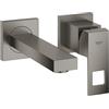 Grohe Eurocube rubinetto lavabo a parete, 19895AL0, Eurocube hard graphite spazzolato [Rubinetteria Bagno > Rubinetteria Lavabo]