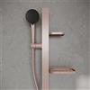 Ideal Standard Alu+ set doccia con asta saliscendi e mensola, 2 tipi di getto, BD586RO, Alu+ oro rosa opaco [Rubinetteria Bagno > Set Doccia]
