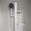 Ideal Standard Alu+ set doccia con asta saliscendi e mensola, 2 tipi di getto, BD586SI, Alu+ silver opaco [Rubinetteria Bagno > Set Doccia]