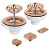 Grohe Universal set scarico con eccentrico per due vasche, 40998DL0, Universal warm sunset spazzolato [Lavelli da Cucina > Accessori per Lavelli da Cucina]