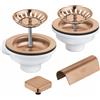 Grohe Universal set scarico con eccentrico per due vasche, 40999DL0, Universal warm sunset spazzolato [Lavelli da Cucina > Accessori per Lavelli da Cucina]