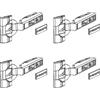 neoro n80 albus / fumo set di cerniere in vetro per colonna, 4 pezzi, BL001212, n80 [Mobili da Bagno > Ricambi per Mobili da Bagno]