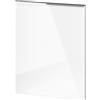evineo ineo4 set frontale anta per mobile con maniglia a profilo La: 49 cm, 1 anta, battuta a sinistra, BL000307, ineo4 bianco finitura a specchio [Mobili da Bagno > Ricambi per Mobili da Bagno]