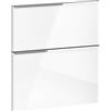 evineo ineo4 set frontale scomparto estraibile per mobile La: 53 cm con 2 scomparti estraibili, con maniglia a profilo, BL000331, ineo4 bianco finitura a specchio [Mobili da Bagno > Ricambi per Mobili da Bagno]