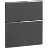 evineo ineo4 set frontale scomparto estraibile per mobile La: 53 cm con 2 scomparti estraibili, con maniglia a profilo, BL000332, ineo4 antracite opaco [Mobili da Bagno > Ricambi per Mobili da Bagno]