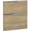 evineo ineo4 set frontale scomparto estraibile per mobile La: 53 cm con 2 scomparti estraibili, con maniglia a profilo, BL000333, ineo4 rovere [Mobili da Bagno > Ricambi per Mobili da Bagno]