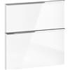 evineo ineo4 set frontale scomparto estraibile per mobile La: 58 cm con 2 scomparti estraibili, con maniglia a profilo, BL000343, ineo4 bianco finitura a specchio [Mobili da Bagno > Ricambi per Mobili da Bagno]