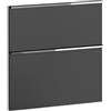evineo ineo4 set frontale scomparto estraibile per mobile La: 58 cm con 2 scomparti estraibili, con maniglia a profilo, BL000344, ineo4 antracite opaco [Mobili da Bagno > Ricambi per Mobili da Bagno]