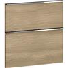evineo ineo4 set frontale scomparto estraibile per mobile La: 58 cm con 2 scomparti estraibili, con maniglia a profilo, BL000345, ineo4 rovere [Mobili da Bagno > Ricambi per Mobili da Bagno]