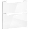 evineo ineo5 set frontale scomparto estraibile per mobile La: 58 cm con 2 scomparti estraibili, con maniglia incassata, BL000346, ineo5 bianco finitura a specchio [Mobili da Bagno > Ricambi per Mobili da Bagno]