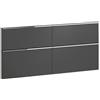evineo ineo4 set frontale scomparto estraibile per mobile La: 123 cm con 4 scomparti estraibili, con maniglia a profilo, BL000406, ineo4 antracite opaco [Mobili da Bagno > Ricambi per Mobili da Bagno]