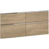 evineo ineo4 set frontale scomparto estraibile per mobile La: 123 cm con 4 scomparti estraibili, con maniglia a profilo, BL000407, ineo4 rovere [Mobili da Bagno > Ricambi per Mobili da Bagno]
