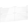 evineo ineo5 set frontale scomparto estraibile per mobile La: 123 cm con 4 scomparti estraibili, con maniglia incassata, BL000408, ineo4 bianco finitura a specchio [Mobili da Bagno > Ricambi per Mobili da Bagno]