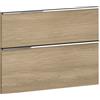 evineo ineo4 set frontale scomparto estraibile per mobile La: 78 cm con 2 scomparti estraibili, con maniglia a profilo, BL000437, ineo4 rovere [Mobili da Bagno > Ricambi per Mobili da Bagno]