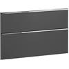 evineo ineo4 set frontale scomparto estraibile per mobile La: 93 cm con 2 scomparti estraibili, con maniglia a profilo, BL000482, ineo4 antracite opaco [Mobili da Bagno > Ricambi per Mobili da Bagno]