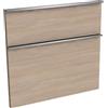 evineo ineo4 set frontale scomparto estraibile per mobile La: 83 cm, per sistema di estrazione Hettich, con 2 scomparti estraibili, per maniglie a profilo, BL000888, ineo4 rovere [Mobili da Bagno > Ricambi per Mobili da Bagno]