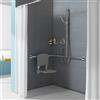 Keuco Plan Care asta saliscendi con maniglia di sostegno, 34915174611, Plan Care argento anodizzato [Rubinetteria Bagno > Doccette / Supporti]