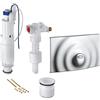 Grohe set di conversione per cassetta WC da incasso GD2, 38815000, Universal cromo [Accessori > per Cassette di Scarico]