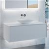 neoro n60 mobile La: 120 cm con 1 scomparto estraibile, lavabo bianco opaco,, BN0068WM+BN0757WM, n60 [Mobili da Bagno > Mobili con Lavabo Integrato]