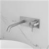 neoro F miscelatore lavabo in acciaio inox, incasso a parete,, BN0703FBS, F acciaio inox spazzolato [Rubinetteria Bagno > Rubinetteria Lavabo]