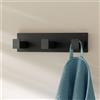 Hewi System 900 Q gancio portasciugamani, 900Q90.00360 DC, System 900 Q nero opaco [Accessori Bagno > Portasciugamani]