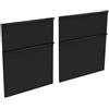 evineo ineo4 frontale scomparto estraibile per mobile 120 cm, per sistema di estrazione Hettich, con 4 scomparti estraibili, per maniglie a profilo, BL001324BM, ineo4 nero opaco [Mobili da Bagno > Ricambi per Mobili da Bagno]