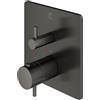 Mariner Eden coaxial square termostatico per 2 uscite, squadrato, EDE2802-GM, Eden coaxial antracite spazzolato [Rubinetteria Bagno > Rubinetteria Doccia]