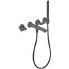 AXOR Citterio C rubinetto vasca da incasso Cubic cut miscelatore a due comandi, 49481340, Cubic cut Citterio C nero cromato spazzolato [Rubinetteria Bagno > Rubinetteria Vasca]