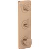 AXOR Citterio C rubinetto doccia da incasso con termostatico Cubic cut, 49701310, Cubic cut Citterio C oro rosso spazzolato [Rubinetteria Bagno > Rubinetteria Doccia]